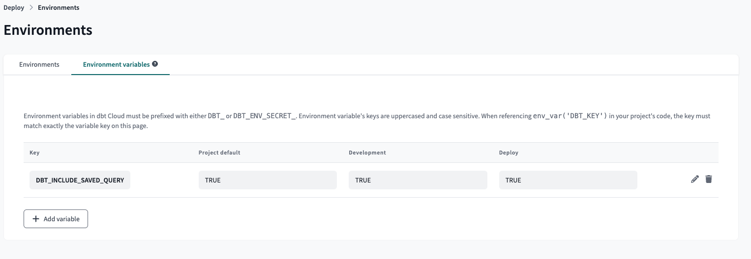 Add an environment variable to run exports in your production run.